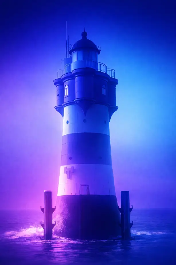 Leuchtturm Roter Sand Nahaufnahme eingefärbt - Original: Markus Jastroch, CC BY-SA 3.0 , via Wikimedia Commons