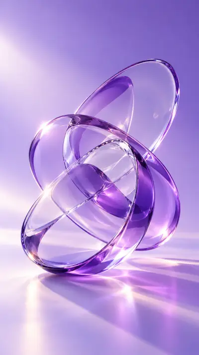 Elegante violette Glasschleifen